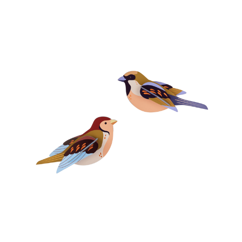 Studio Roof wanddecoratie vogels Sparrows